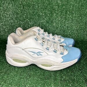 Reebok Question Low Allen Iverson Denver Nuggets White Blue Mens Size 10.5